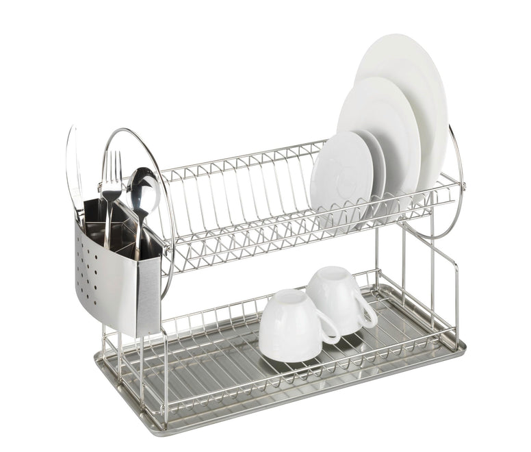 Wenko "Exclusive Duo Dish Rack, Silver