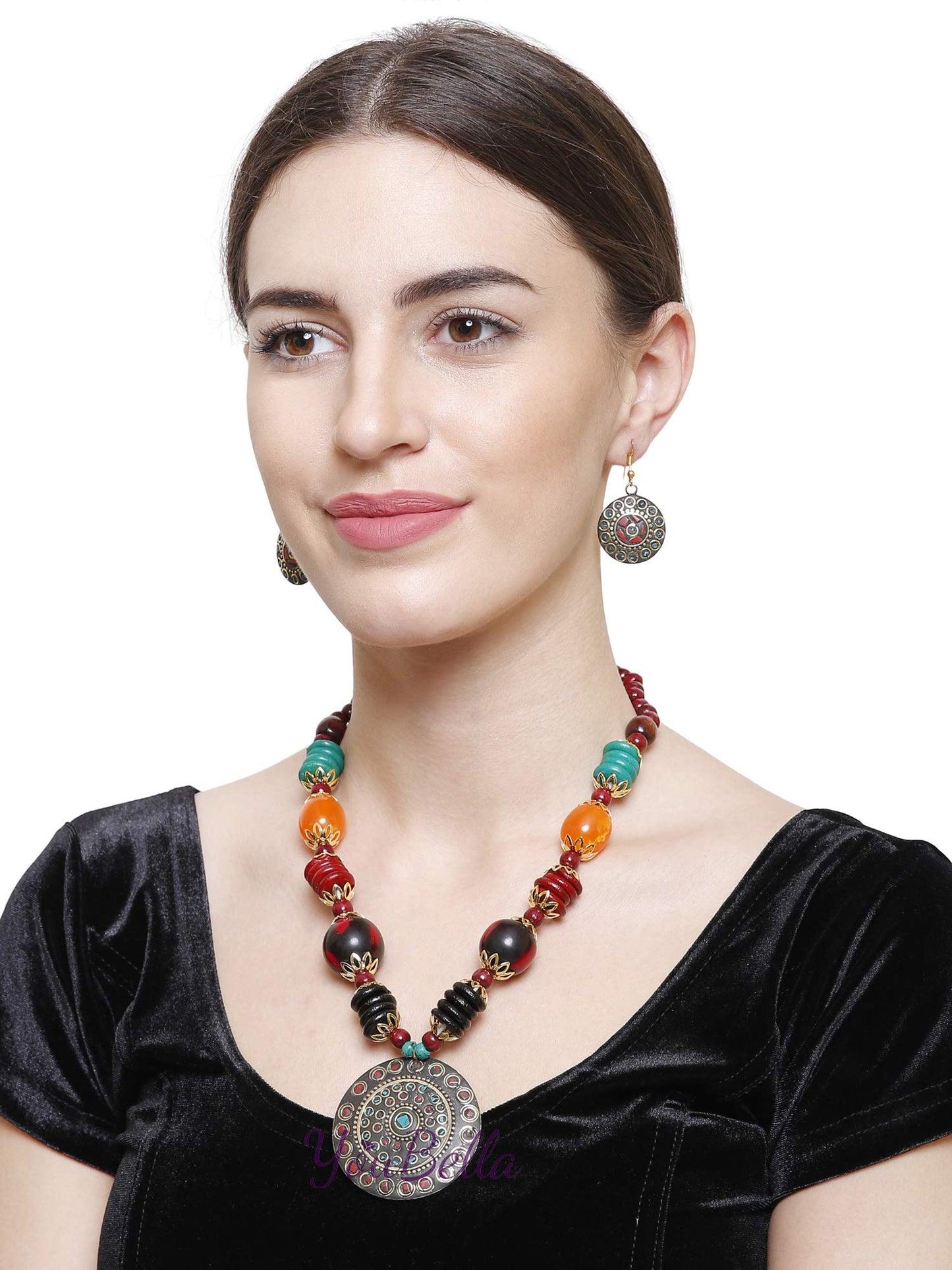 يوبيلا – طقم مجوهرات أفغانية أنيقة للنساء (عدة ألوان)(MV-FS6S-86K3)