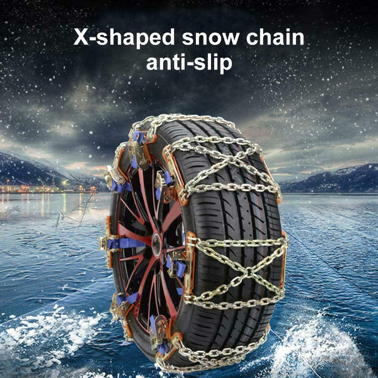 Baceyong 1Pc/4Pcs/8Pcs/10Pcs Car Tyre Snow Chain Suv Vehicle Mud Emergency Stainless Steel Anti-Slip Strap