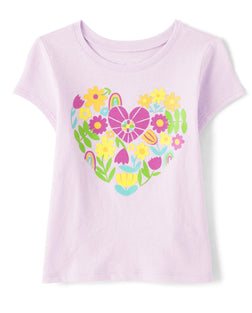 The Children's Place Baby Toddler Girls Short Sleeve Graphic T-Shirt