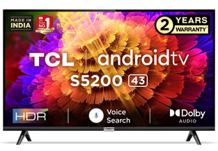 TCL 109 cm (43 inches) Full HD Smart Certified Android LED TV 43S5200 (Black)