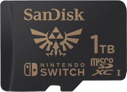 SanDisk 1TB Nintendo MicroSDXC UHS-I card for Nintendo Switch, Zelda Edition, Up to 100MB/s read; up to 90MB/s write - SDSQXAO-1T00-GN6ZN