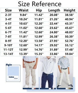 IPIO Boys Slim Fit Stretch Skinny Flat Front School Uniform Chino Pants Pull-On Trousers for Kids Toddler