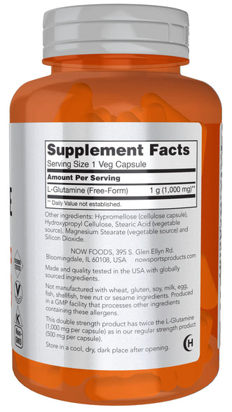 NOW Sports L-Glutamine 1000mg 120 vcaps