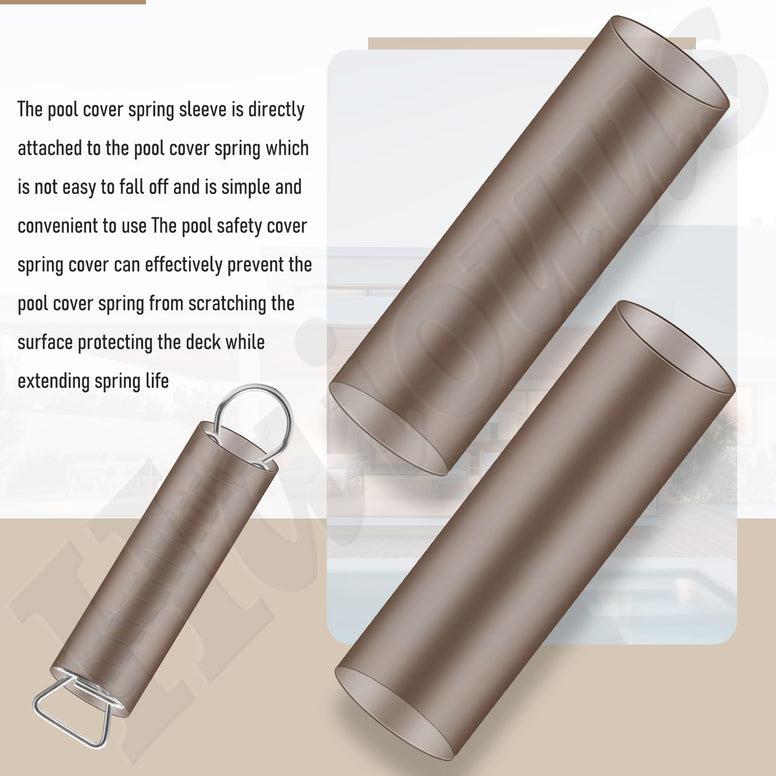 10 Pack Pool Cover Spring Sleeve for Protect Pool Safety Cover Springs, Vinyl Cover Sleeves Extend The Life of Preventing The Spring from Scratching Deck Through Tough Winter Conditions UV Resistant