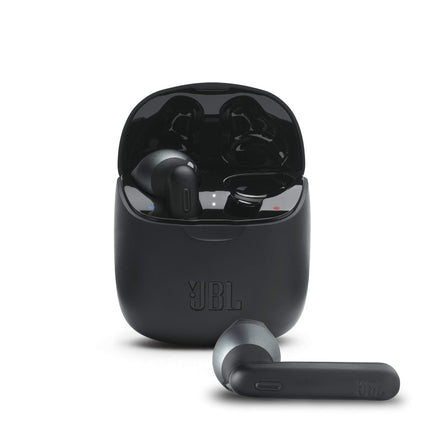 JBL Tune 225 TWS In-Ear Earphones - True Wireless Headphones with Up to 25 Hours Battery Life (Including Charging Case), JBL Pure Bass Sound - Black (Model: JBLT225TWSBLK)