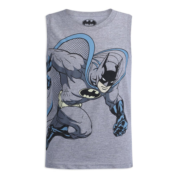 BATMAN DC Comics Boys’ 2 Pack Tank Top for Toddler and Little Boys’ – Yellow/Grey