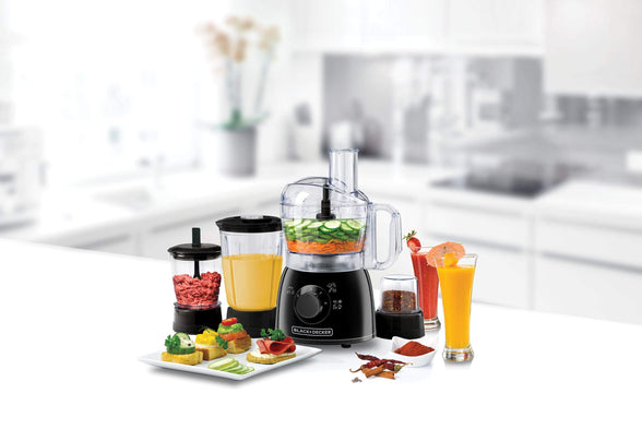 Black+Decker 400W 29 Function Food Processor with Blender, Mincer & Grinder, Black - KR43-B5, 2 Years Warranty