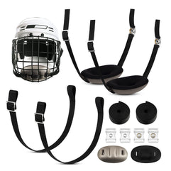 Hockey Helmet Accessory Set Helmet Replacement Chin Cup Batting Helmet Cupped Chin Strap with 2 Buckles Detachable Ice Hockey Helmet Chin Strap with Single Snap, Black
