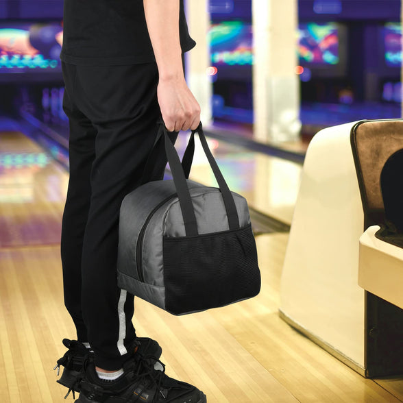 Bowling Ball Tote Bowling Bag with Padded Ball Holder with Large Accessory Pocket Fits as Add One Bowling Ball Bag to Roller Bag Fits Also as Single Pair of Bowling Shoes