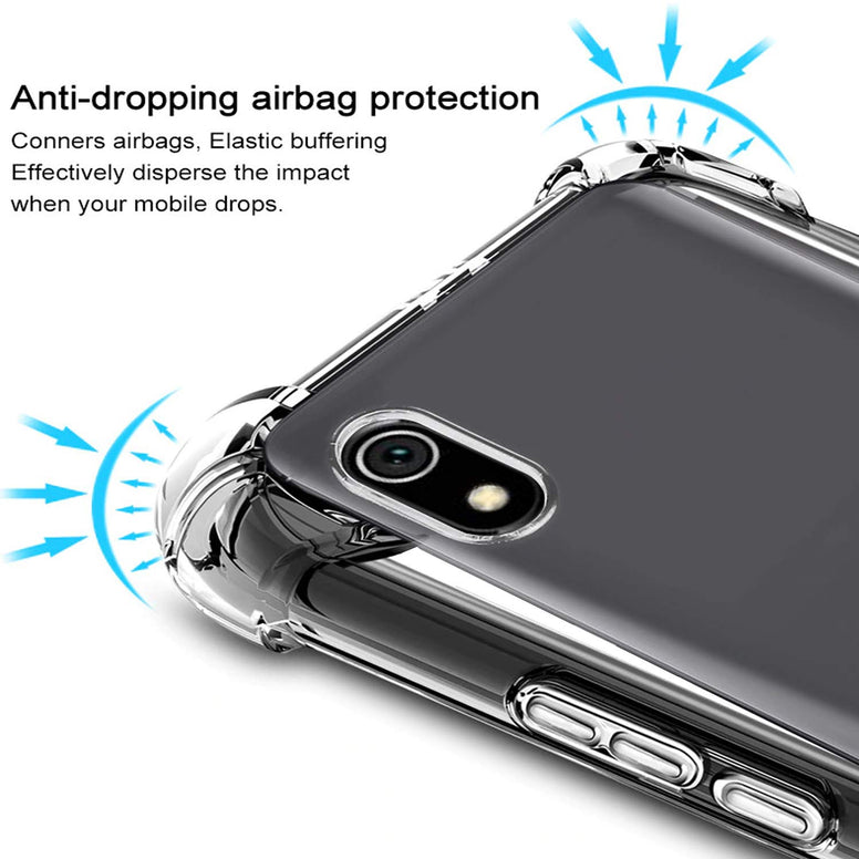 Xiaomi Protective Soft Silicone Shockproof Hybrid Protection Back Cover Case for Xiaomi Mi Redmi 7A - Transparent