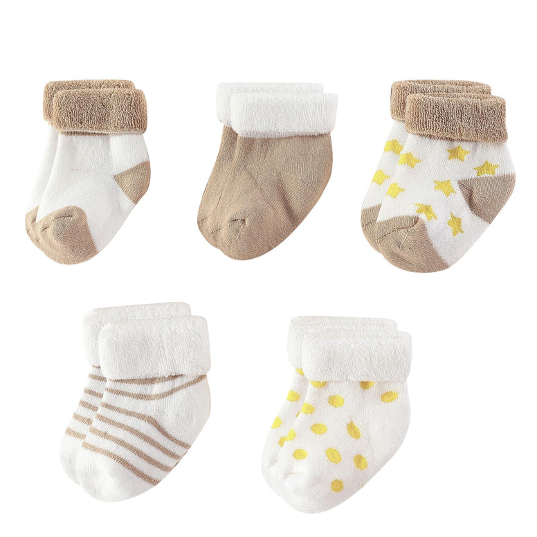 MAMIMAKA Unisex Baby Terry Socks 5-Pack for Baby boy and girl 0-12 Months Warm Cotton Socks