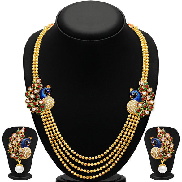 Sukkhi Elegant Gold Plated Wedding Jewellery Choker Necklace Set for Women