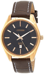 Citizen Men's Quartz Watch, Analog Display And Leather Strap - Bi1033-04E