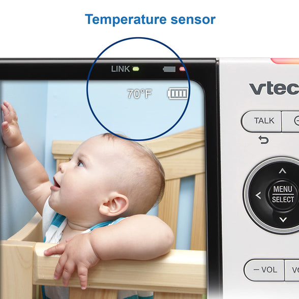 VTech VM818HD Video Monitor, 5-inch 720p HD Display, Night Light, 110-degree Wide-angle True-color DayVision, HD No Glare NightVision, Best-in-class 1000ft Range, 2-Way Talk