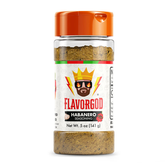 Habanero Seasoning Mix by Flavor God - Premium All Natural & Healthy Spice Blend for Burritos, Tacos, Seafood & Chicken - Kosher, Low Sodium, Dairy-Free, Vegan & Keto Friendly