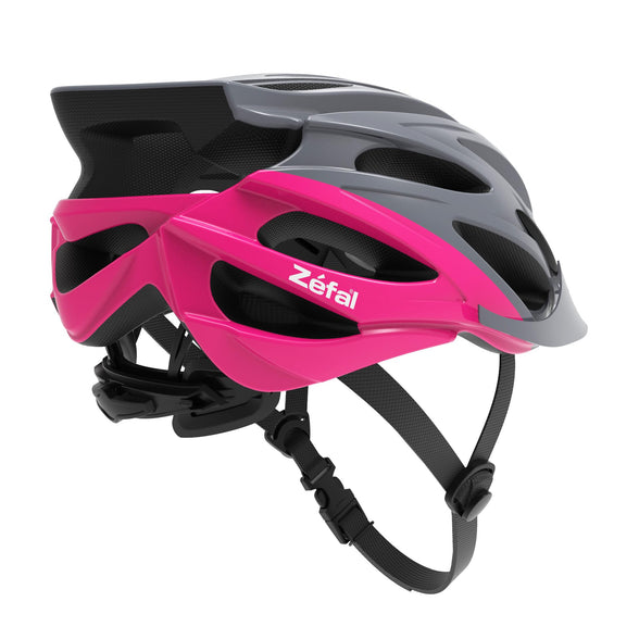 Zefal Women's Pro Gray Pink Bike Helmet (Universal Dial, 24 Large Vents, Ages 14+)