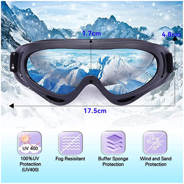 JZS Outdoor Sports Goggles Ski Winter Snow Goggles Over Glasses for Adults Kids Outdoor Sports Goggles