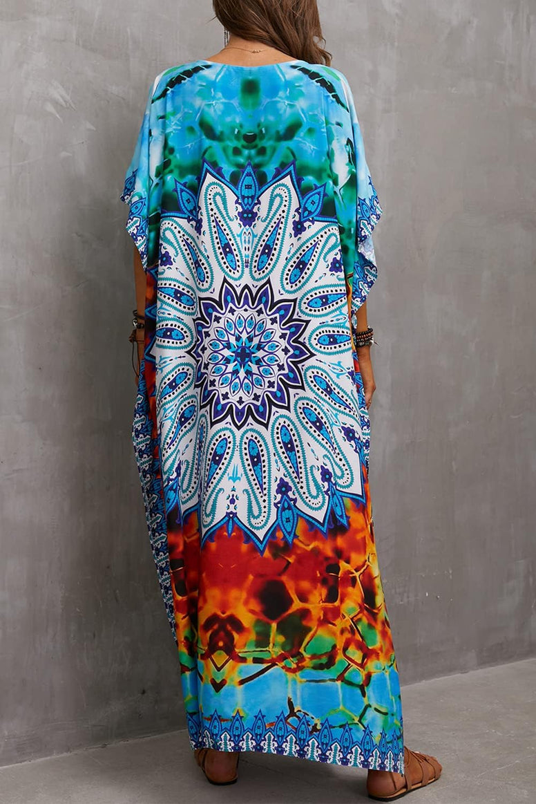 YouKD Wemon's Summer Long Kaftan Bohemian Maxi Kimono Dress Swimsuit Beach Cover Up Robes