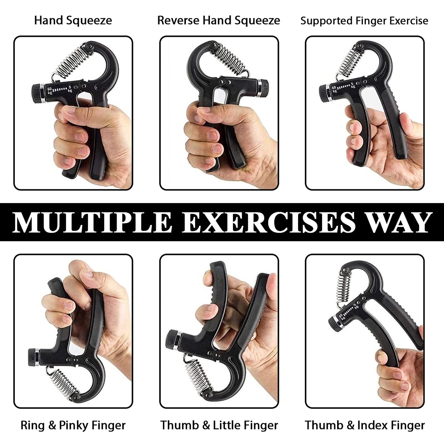 A5 Fitness Hand Grip Strengthener for wrists, fingers, and forearm