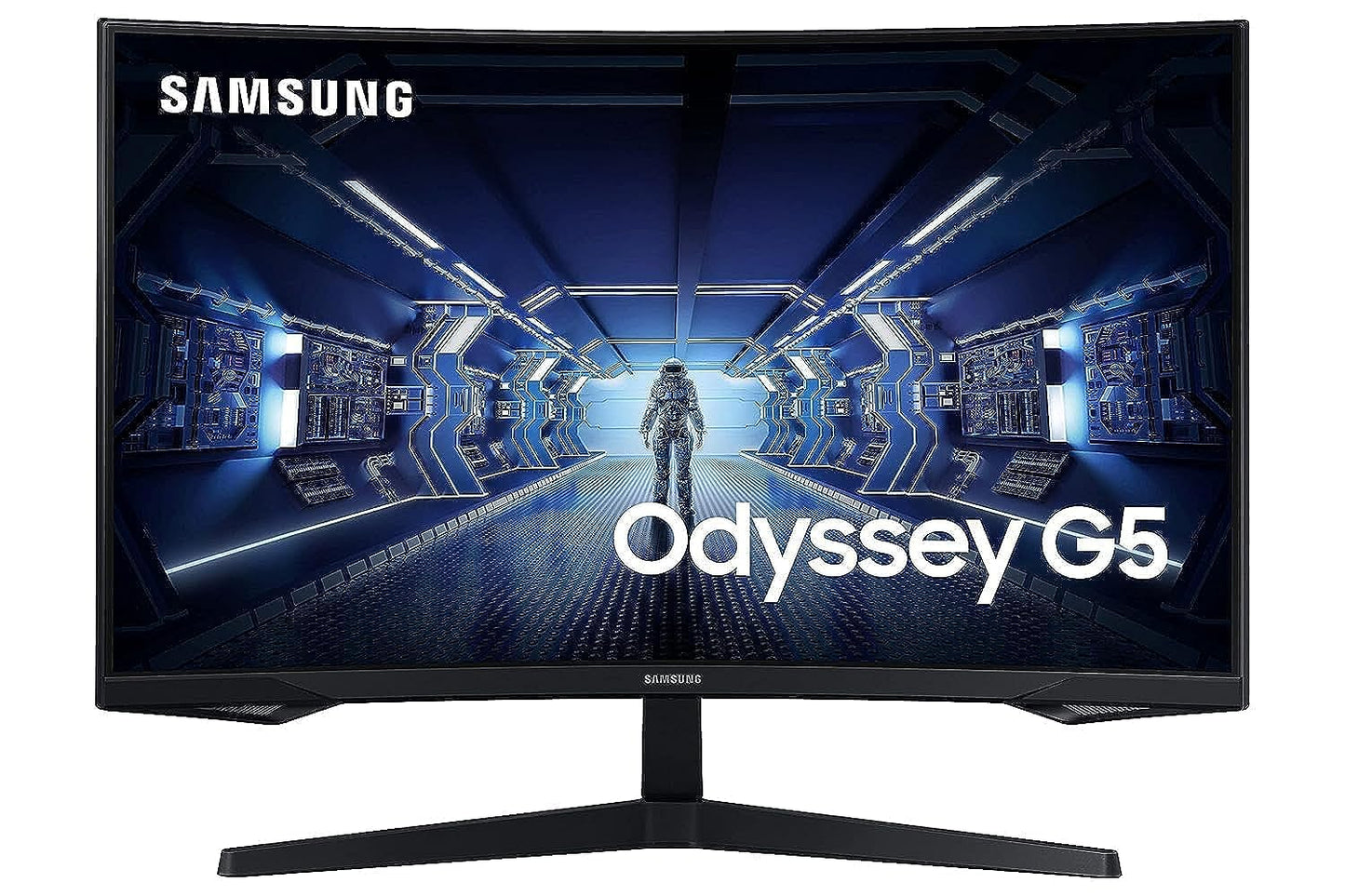 Samsung 32" LC32G55 Odyssey G5 Curved Gaming Monitor with 144Hz Refresh Rate & 1ms Response Time, WQHD Resolution, AMD FreeSync Premium - LC32G55TQBMXUE