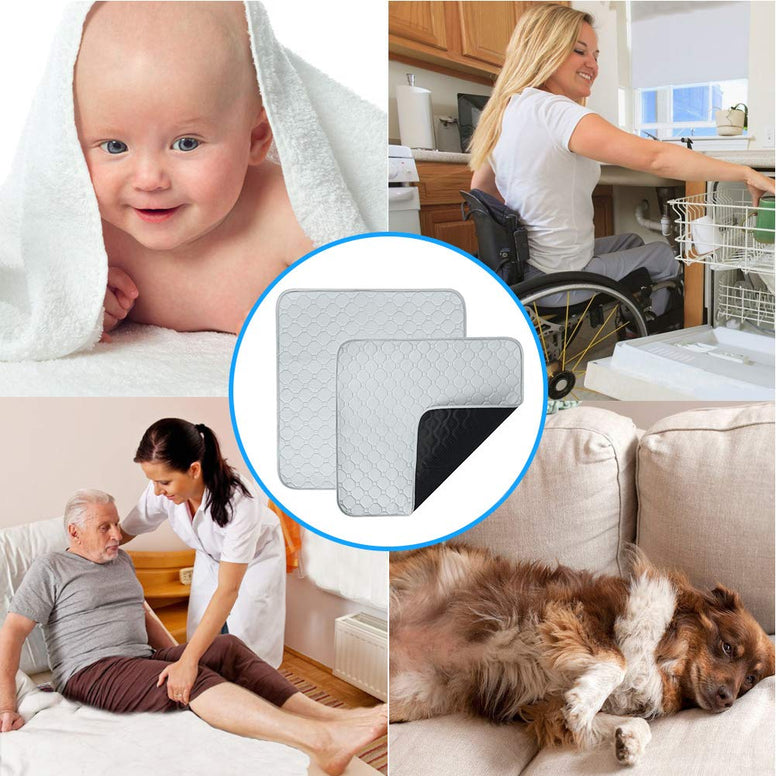 Large Absorbent Washable Incontinence Chair Seat Protector Pad Chair Sheet Waterproof Washable Seat Pads Incontinence Chair Absorbent Pads Nonslip Pet Underpads for Adult Children Baby Pet Mat,55x53cm