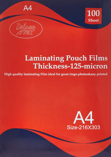 Deluxe AMT A4 Lamination Pouch Film 125 Mic