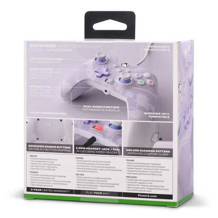 PowerA Enhanced Wired Controller for Xbox Series X|S - Lavender Swirl