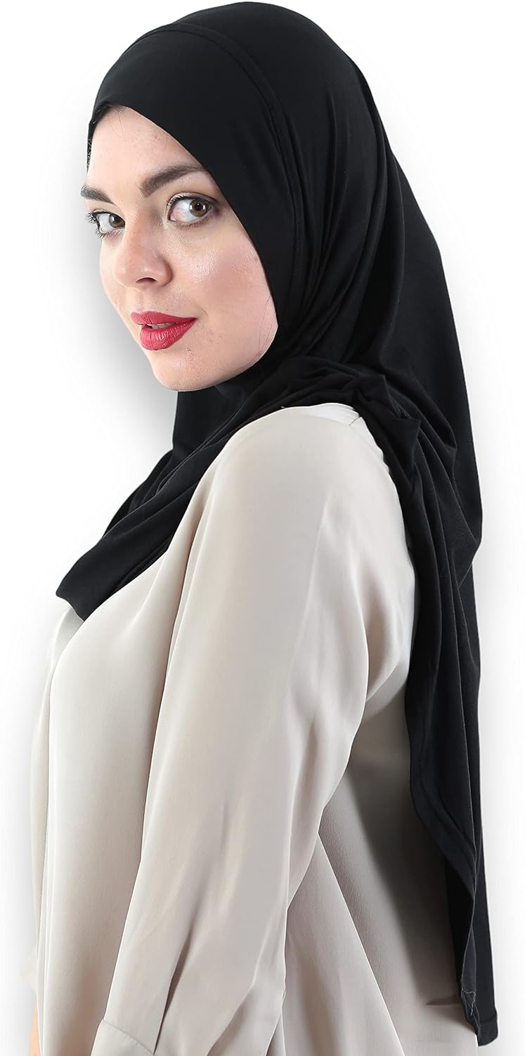 Avanos Easy Wear Soft Hijab for Women, Instant Hijab Long Scarf, Jersey Turbans Prayer Muslim Abayas Dress Clothes Jilbab