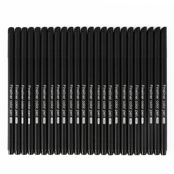 Riancy 12 Black Ink Color Journal Planner Pens,Fineliner Fine Point Pens,Sipa Pens,Porous Fineliner Planner Pens for taking notes and drawing,Art Supplies Bullet Journal Pens for Office and School