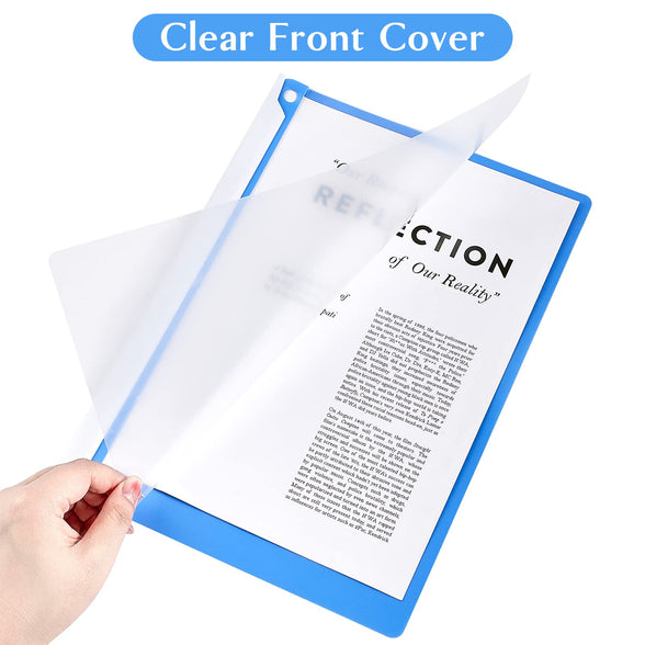 Jutieuo 10PCS Clear Report Covers with Swing Clip, Professional Clear Front Presentation Folders Resume Folder, 30 Sheets Capacity A4 Size File Document Organizer, No Punch Needed