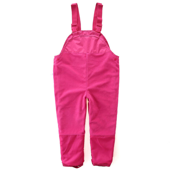 umkaumka Kids Girls and Boys Rain Pants Fleece Lined Bib Overalls 4 Years