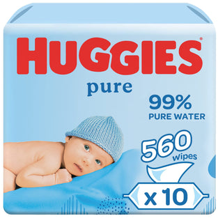 Huggies Baby Wipes Pure, 56S X 10 (560 Wipes)