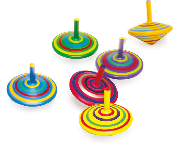 Spinning tops. Set of 6