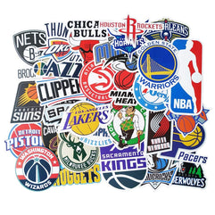 Basketball Stickers 31 Pcs, Vinyl Waterproof Sport Fan Decals of National Basketball Association All Teem Logo for Laptop Water Bottle Hydroflasks Bicycle Motorcycle Car Bumper Room Wall Decoration