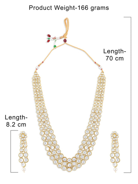 Zaveri Pearls Jewellery Set For Women (Golden) (ZPFK8671)