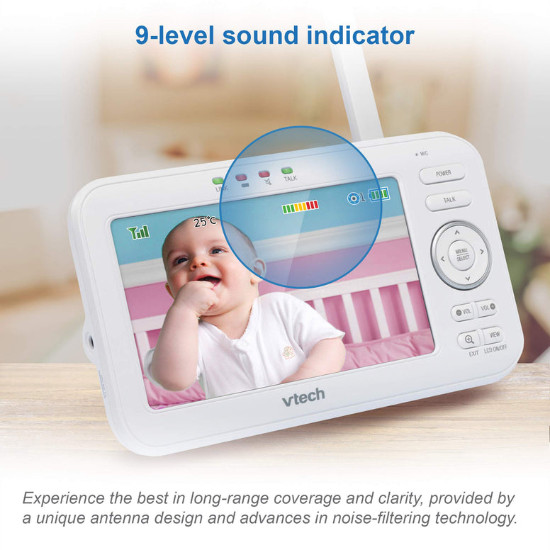 Vtech LM808 Video Baby Monitor, Wireless, White, 1 Count (Pack of 1)