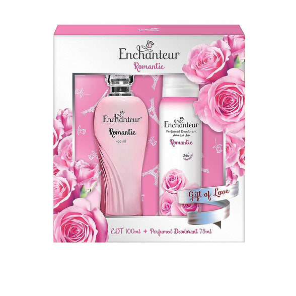 Enchanteur EDT & Perfumed Deodorant Giftpack- Romantic, Gift Of Love, 175 ml