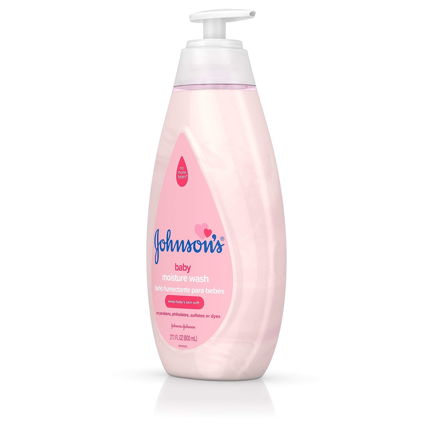 Johnson's Baby Body Moisture Wash for Gentle Baby Skin Care, Sulfate-Free, Tear-Free, Hypoallergenic Baby Wash, 27.1 fl. oz