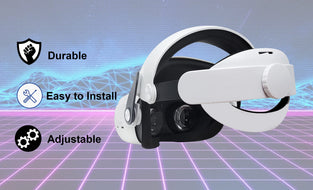 TNE Halo Headband for Oculus Quest 2 Headset Virtual Reality VR | Replacement Accessories for Oculus Quest 2 Elite Head Strap Reduce Head Pressure Enhanced Support (Soft Rear Cushion)