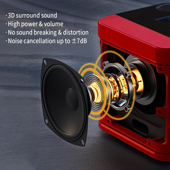 Karaoke Machine for Adults and Kids, Portable Bluetooth Karaoke Speaker with 2 Wireless Microphones PA Speaker System for ndoor Outdoor Party, Family Party Singing