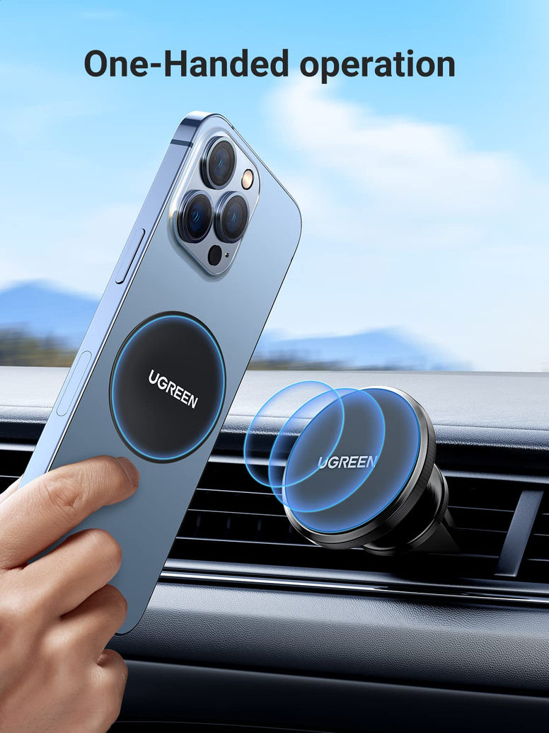 UGREEN Car Phone Holder, Magnetic Car Mount, Air Vent Phone Holder Car, Magnetic Car Holder, 360° Rotatable Car Mobile Holder Compatible with iPhone 15/14/13/12 Series, Galaxy S23 S22 S21 S20, etc