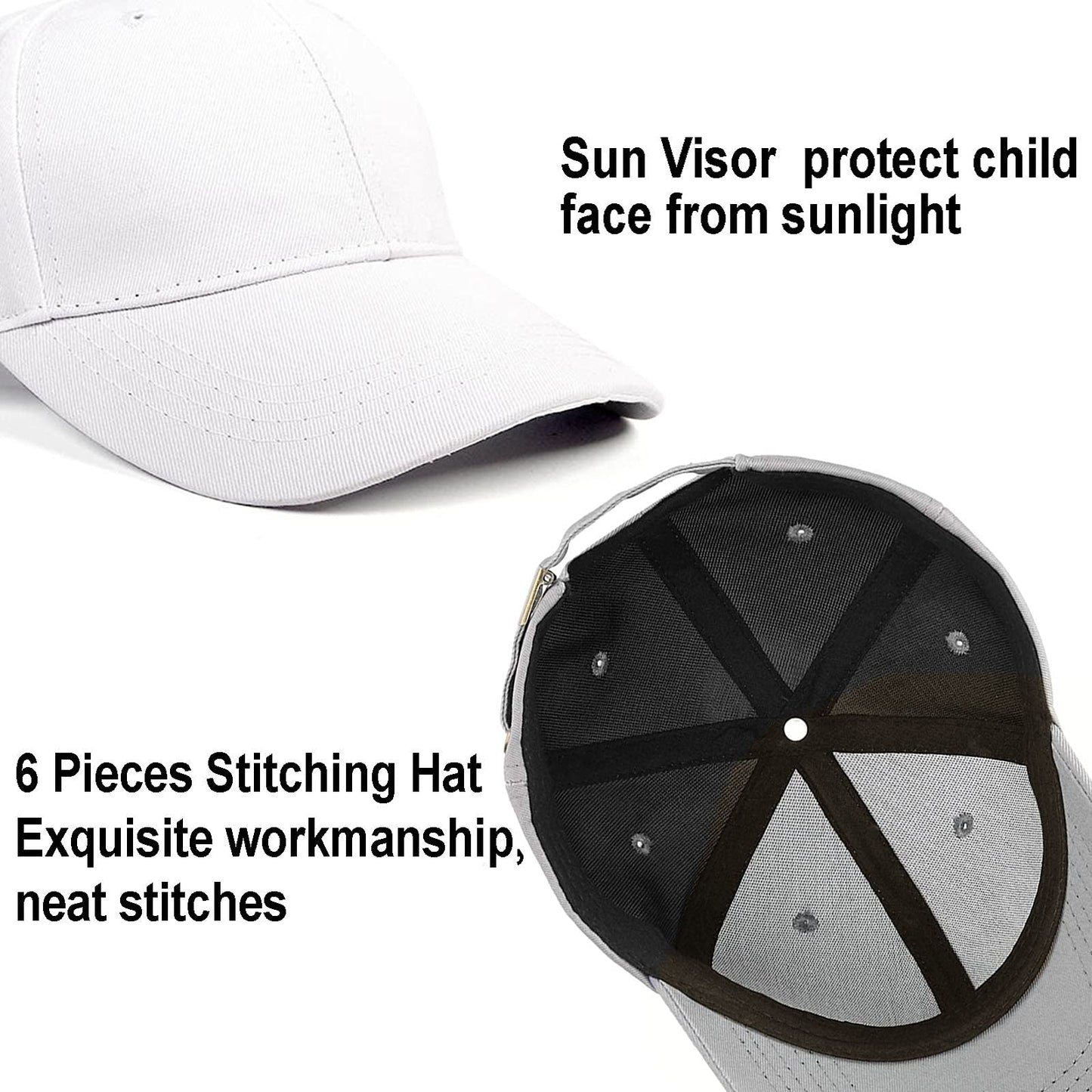 4 Pieces Toddler Baseball Hat Kid Toddler Baseball Cap Washed Cotton Washed Adjustable Caps Hats for Toddler Boys Girls