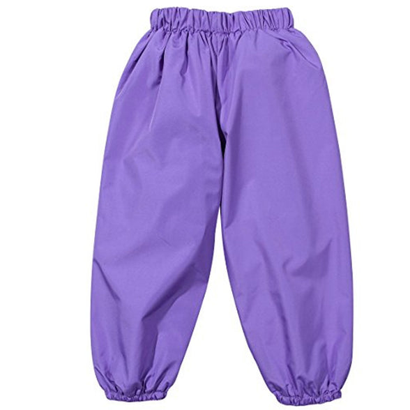 Toddler Waterproof Rain Pants Dirty Proof Windbreak Cute Outwear Pants for Boys and Girls, for 1-2 Y