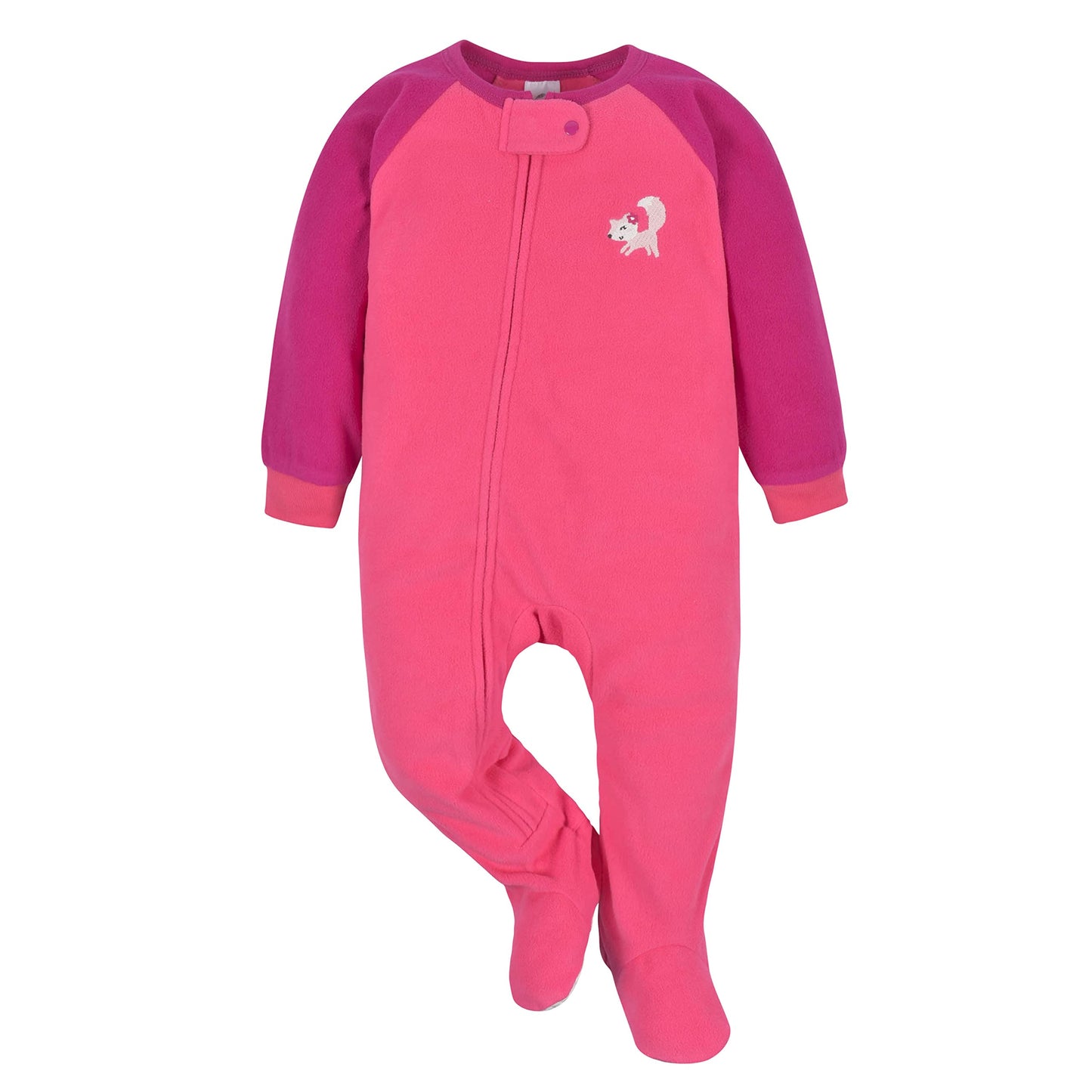 Gerber Baby Girls' Toddler Loose Fit Flame Resistant Fleece Footed Pajamas 2-Pack(6-9M)