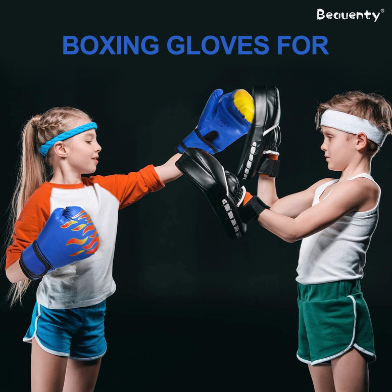 Beauenty Kids Boxing Gloves,Training Gloves Youth and Toddler Boxing Gloves,Ventilated Palm Multi Layered, for Punching Bag Kickboxing Muay Thai Mitts