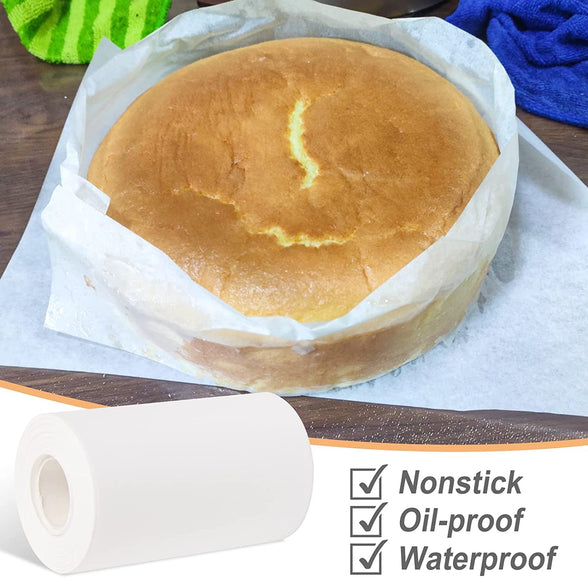Nonstick Cake Pan Side Liner Baking Parchment Paper Side Liner Roll 4in x 164 ft, Baking Paper, Cake Pan Liner Roll Baking Pan Side Liner(2 pieces)