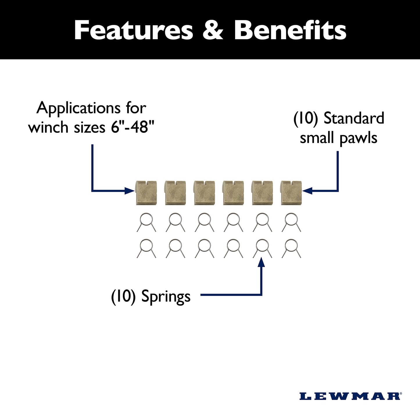 Lewmar Winch Maintenance Kit Pawls & Springs Small