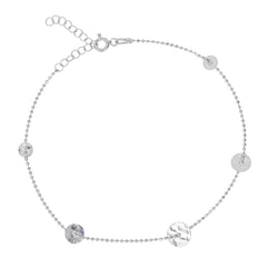 Alwan Silver Short Size Anklet for Women - EE5368SS