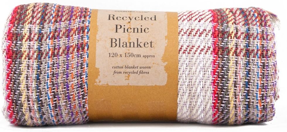 Country Club Recycled Cotton Picnic Blanket 120 x 150cm